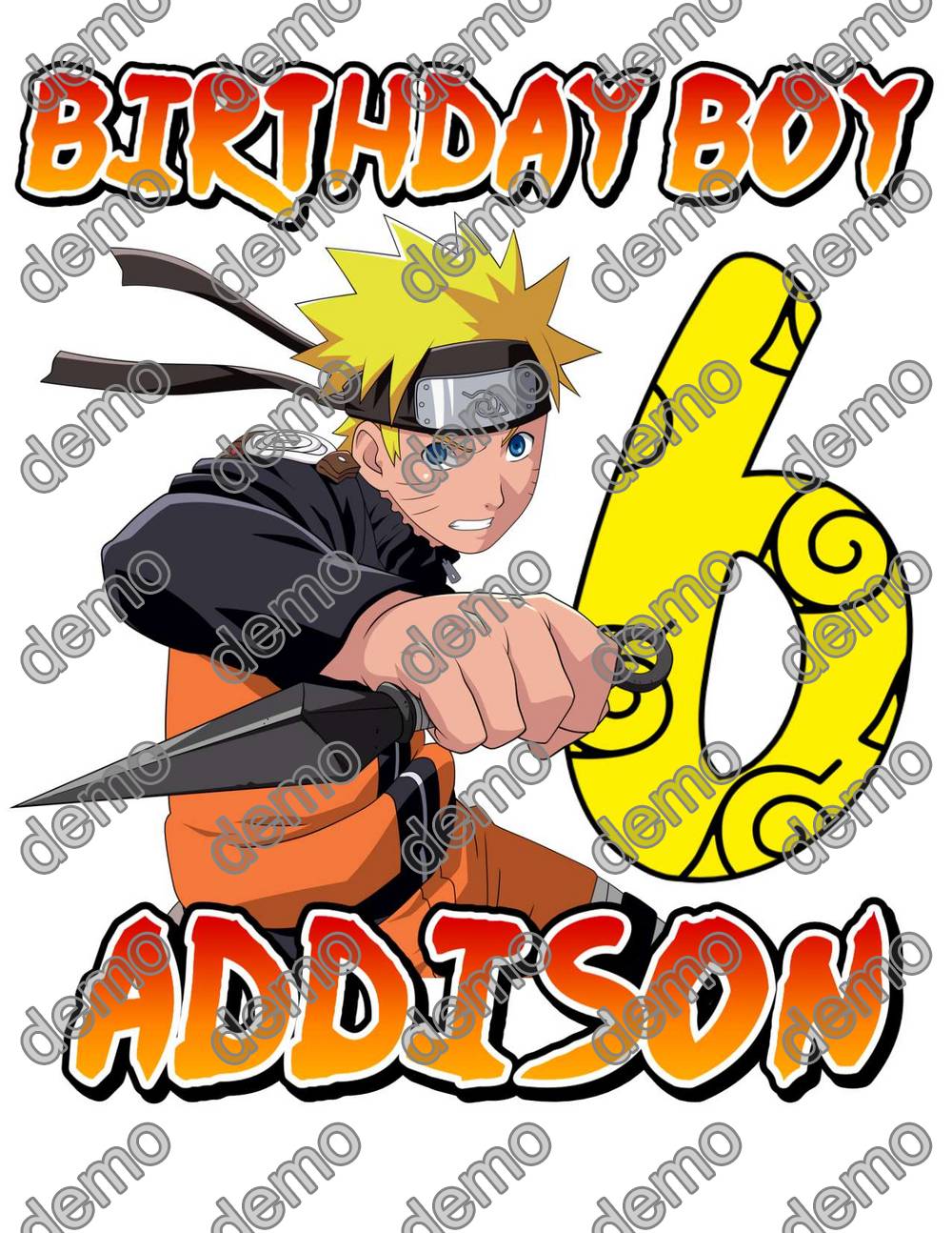 Naruto Birthday Family Matching Party Shirts | Bobotemp