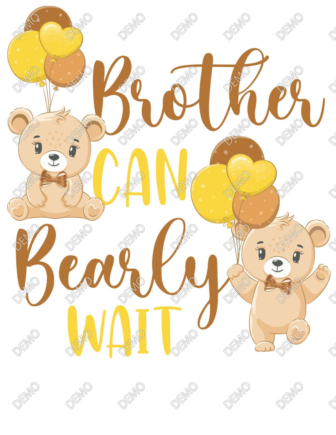 Can Bearly Wait Family Baby Shower Party T-Shirt Bobotemp