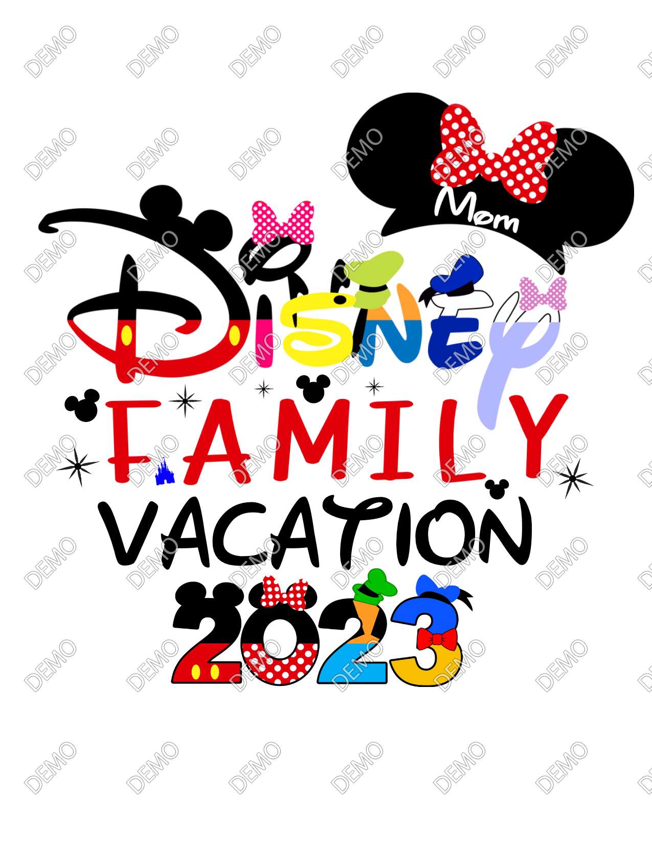 Disney Family Vacation Clipart