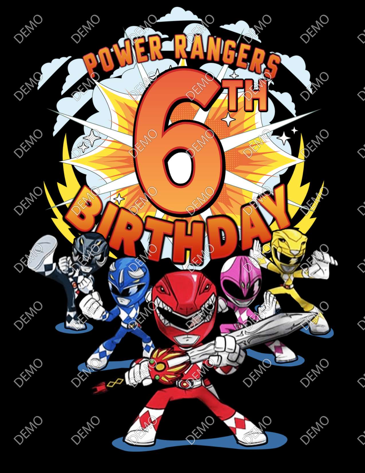 Custom POWER Rangers, Birthday Party Shirts,For Boys, Girls