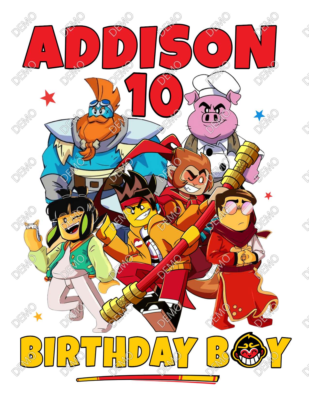 Monkie kid Family Birthday T-Shirt | Bobotemp