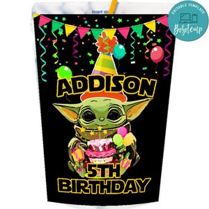 Baby Yoda Star Wars Capri Sun Labels Digital File Printable Instant Download
