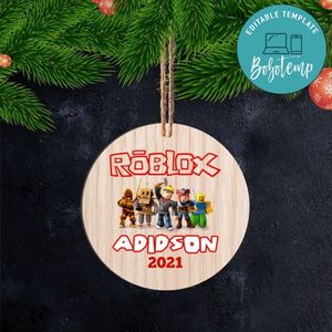 Roblox Christmas Wood Ornament Gift