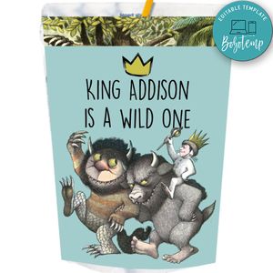 Where the Wild Things Are Capri Sun Birthday Labels Digital File Printable Instant Download
