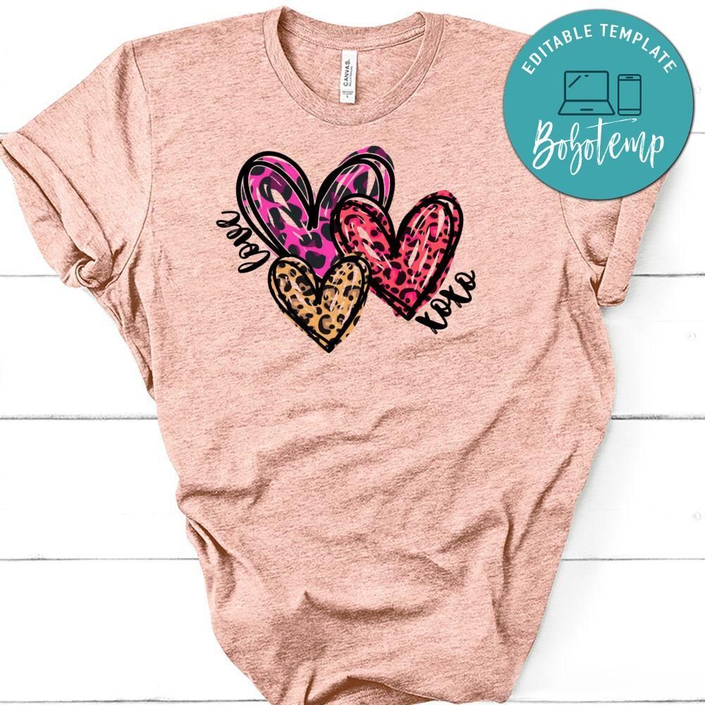 Valentines Day Hearts PNG file template