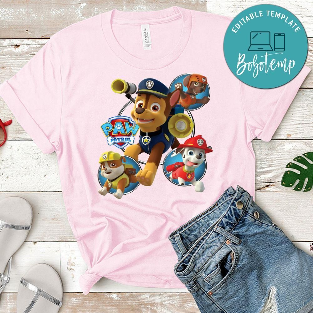 Chase Paw Patrol birthday PNG file template