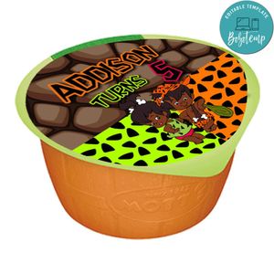 African Flintstone Applesauce Label Template to Print at Home Instant Download