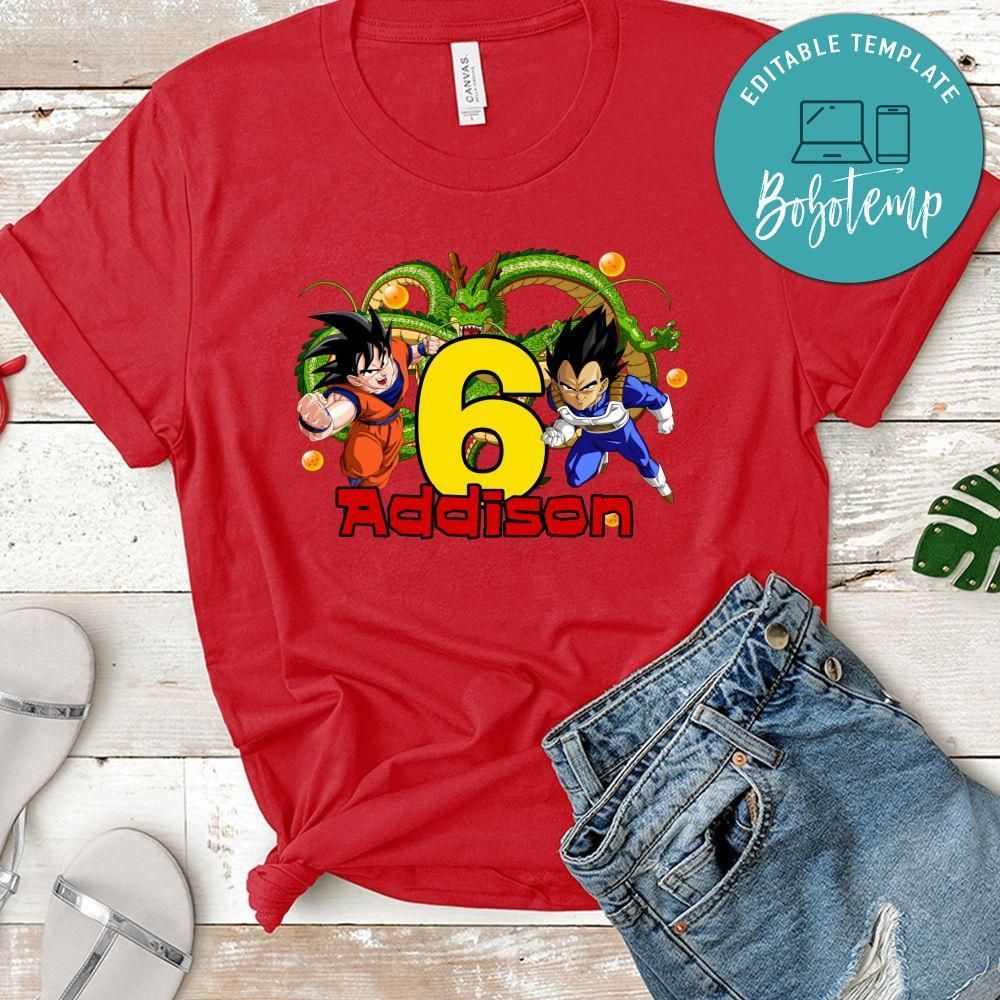 Custom Dragon Ball Z Birthday Shirt for Kid