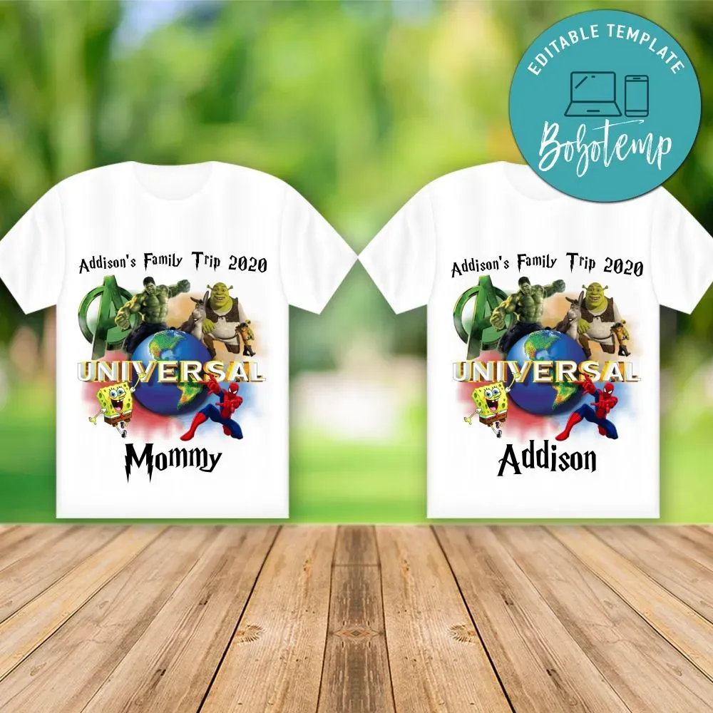 Printable Island Of Adventure Universal T Shirts Family Templates