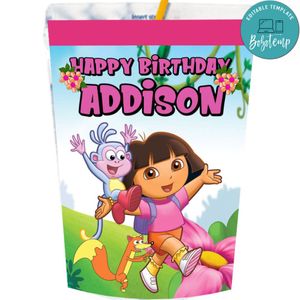 Dora Capri Sun Labels Digital File Printable Instant Download