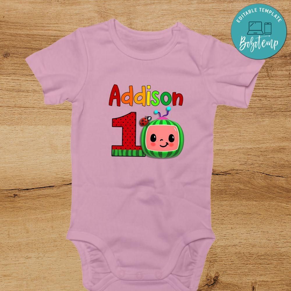 Cocomelon First Birthday bodysuit