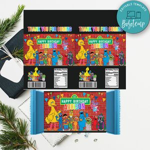 Sesame Street Rice Krispie Treat Digital File Template Instant Download