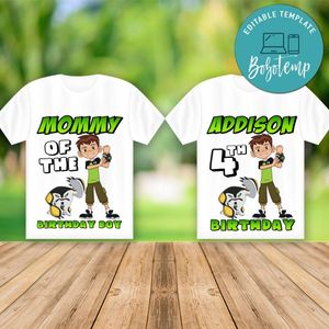 Printable Ben 10 Family T Shirt Digital files Instant Download