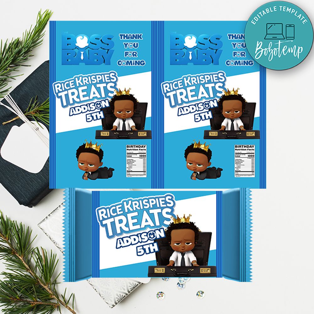 African American Baby Boss Rice Krispie Treat Digital File Bobotemp