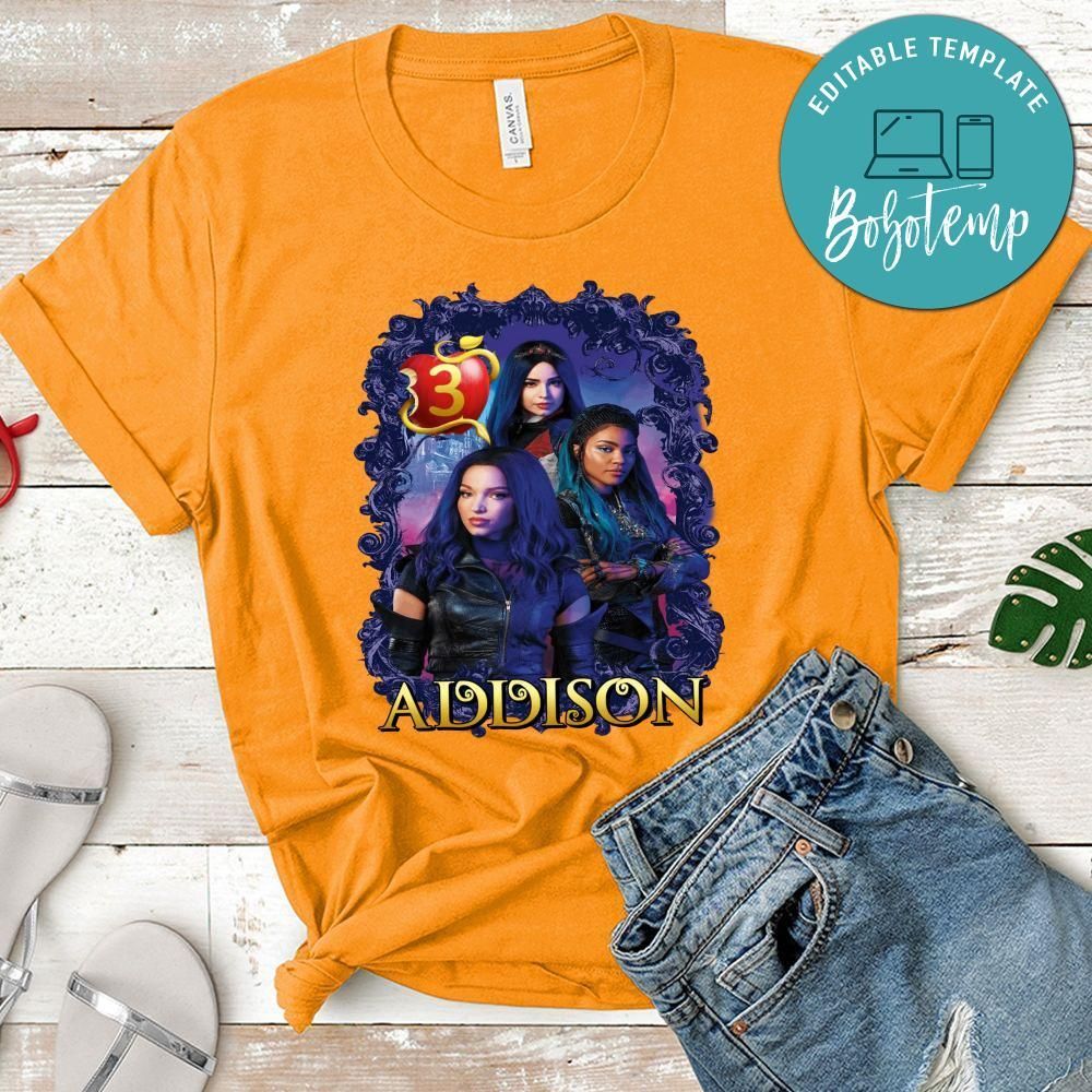 Custom Disney Descendants Birthday Shirt for Girl