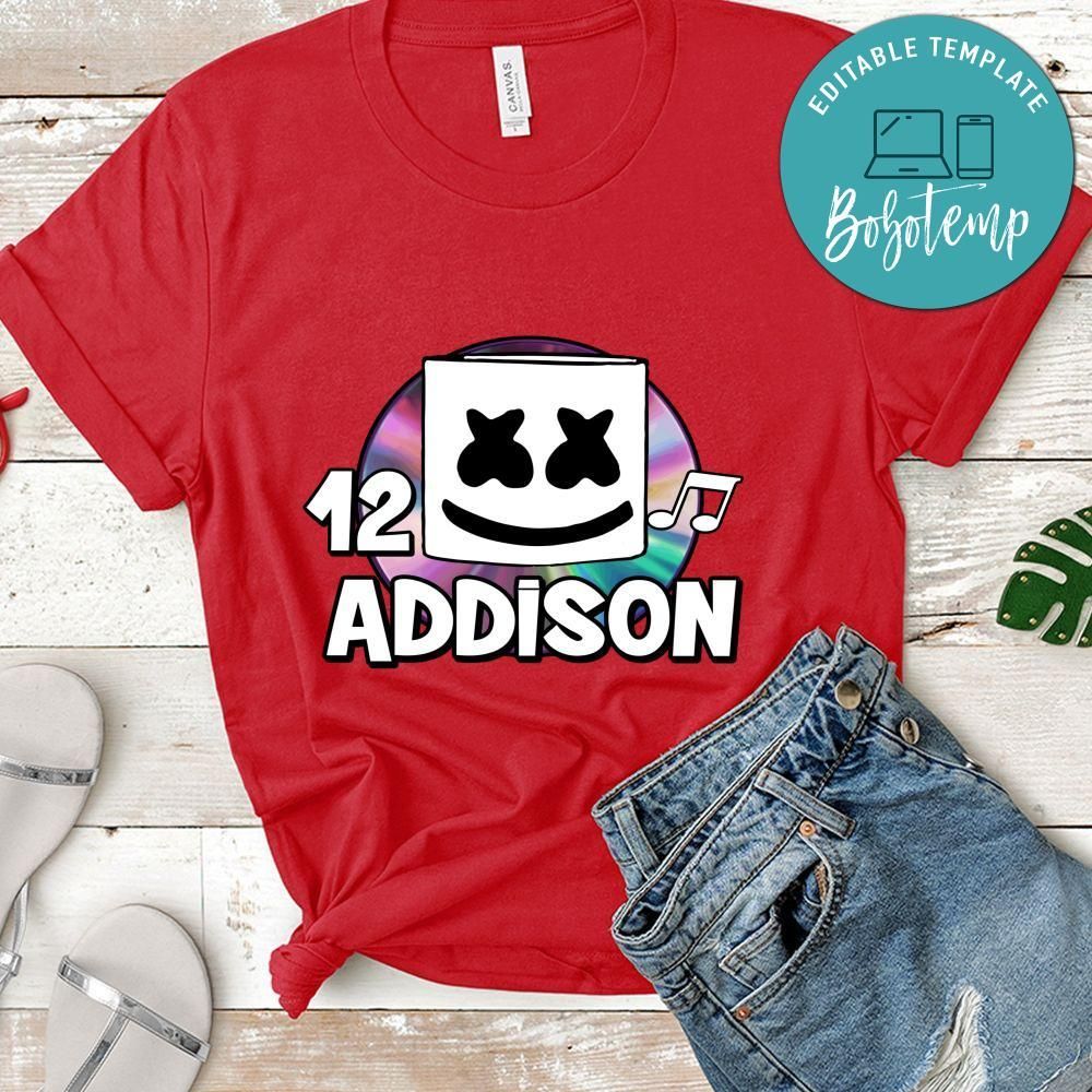 Custom Dj Marshmello Birthday Shirt for Kid