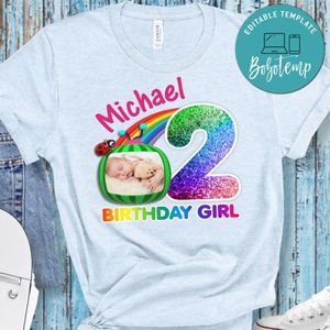 Cocomelon Custom Photo Birthday PNG file template for Girl
