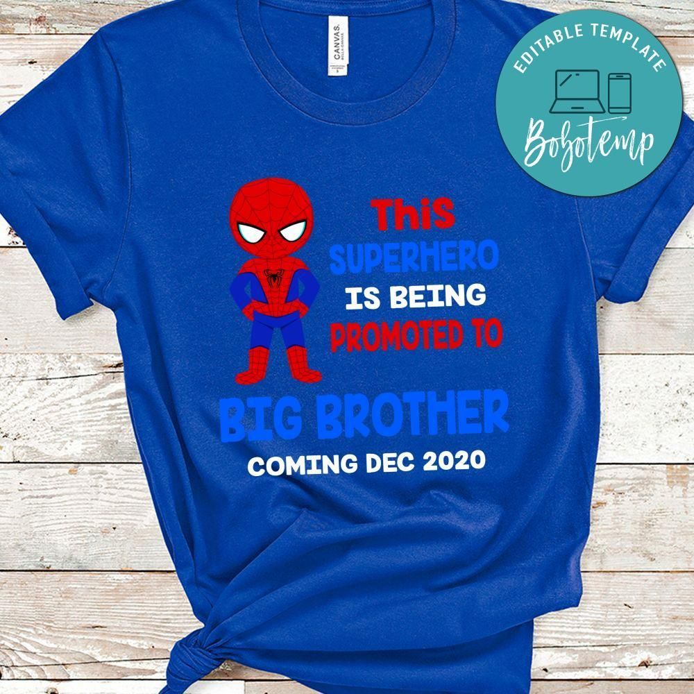 SpiderMan I'm Going To be A Big Brother Shirt