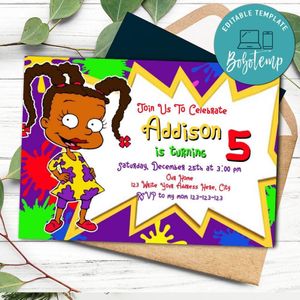 Susie Carmichael Invitation Template to Print at Home Instant Download