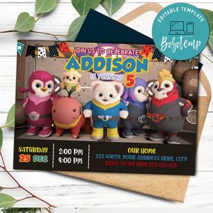 Badanamu Invitation Template to Print at Home Instant Download