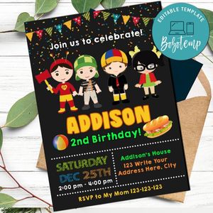 El chavo Invitation Customizable Template Instant Download