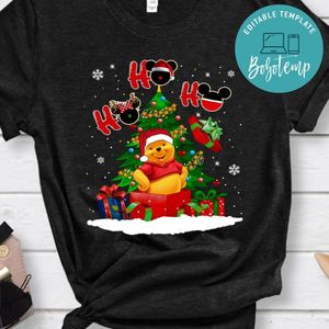 HO HO HO Winnie the Pooh Christmas Shirt for Kids