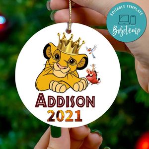 Simba Lion King Christmas Ornament Gift