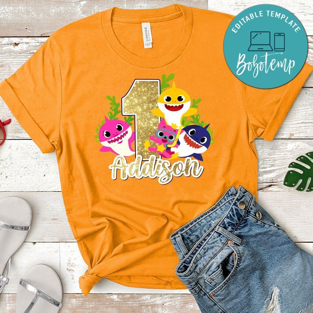 Custom Baby Shark 1st Birthday Shirt for Kid Bobotemp