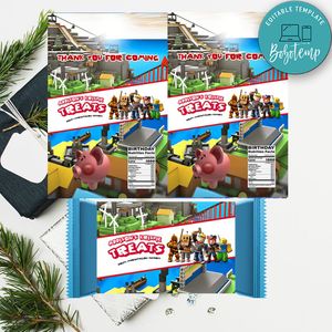 Roblox Gamer Rice Krispie Treat Digital File Printable Instant Download