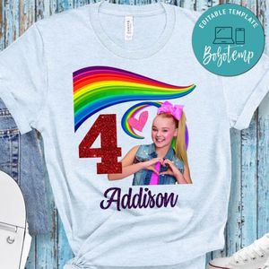 Jojo Siwa Birthday PNG file template for Girl