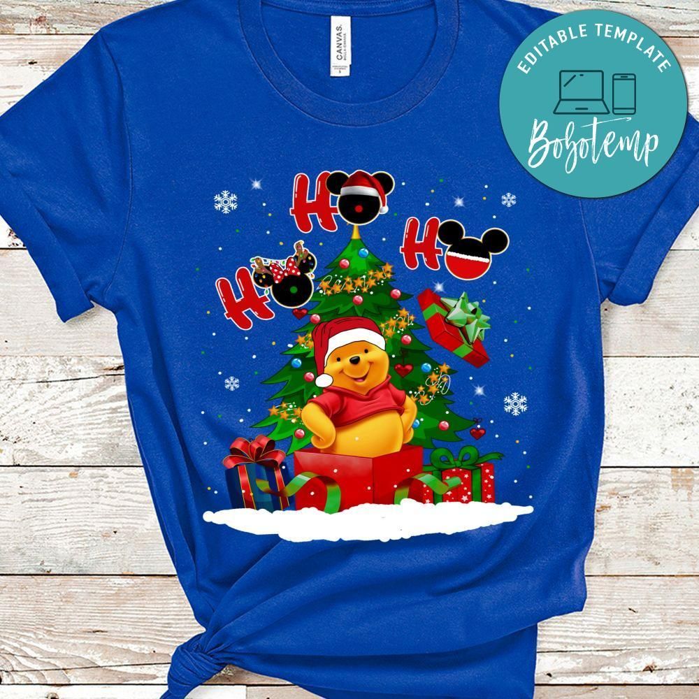 HO HO HO Winnie the Pooh Christmas Shirt for Kids