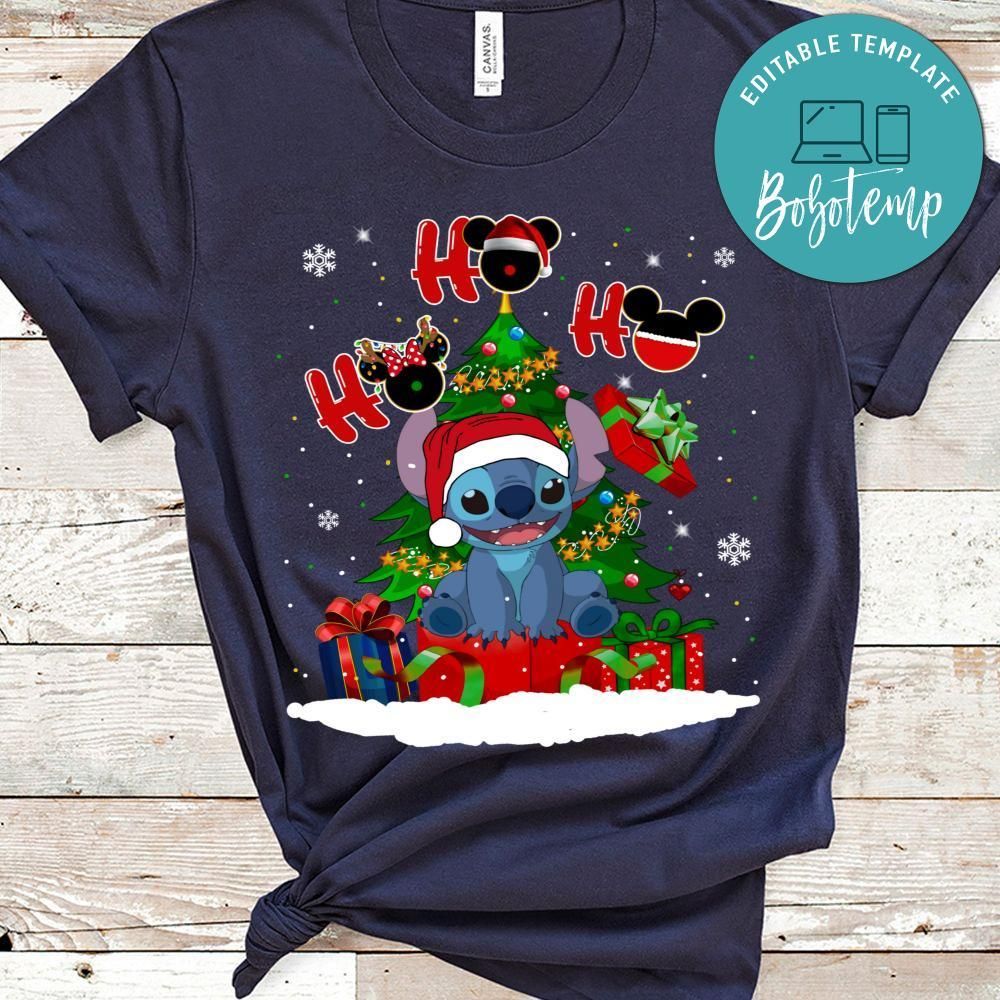 HO HO HO Stitch Christmas Shirt for Kids