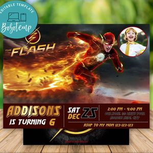 Editable Flash Invitation With Photo Instant Download