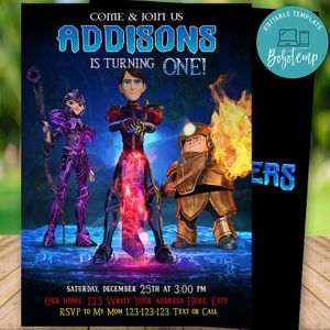Printable Trollhunters Birthday Flyer Instant Download