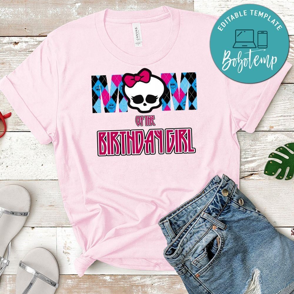 monster high Mom birthday PNG file template