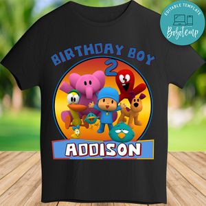 Printable Pocoyo Custom Shirt Template Instant Download