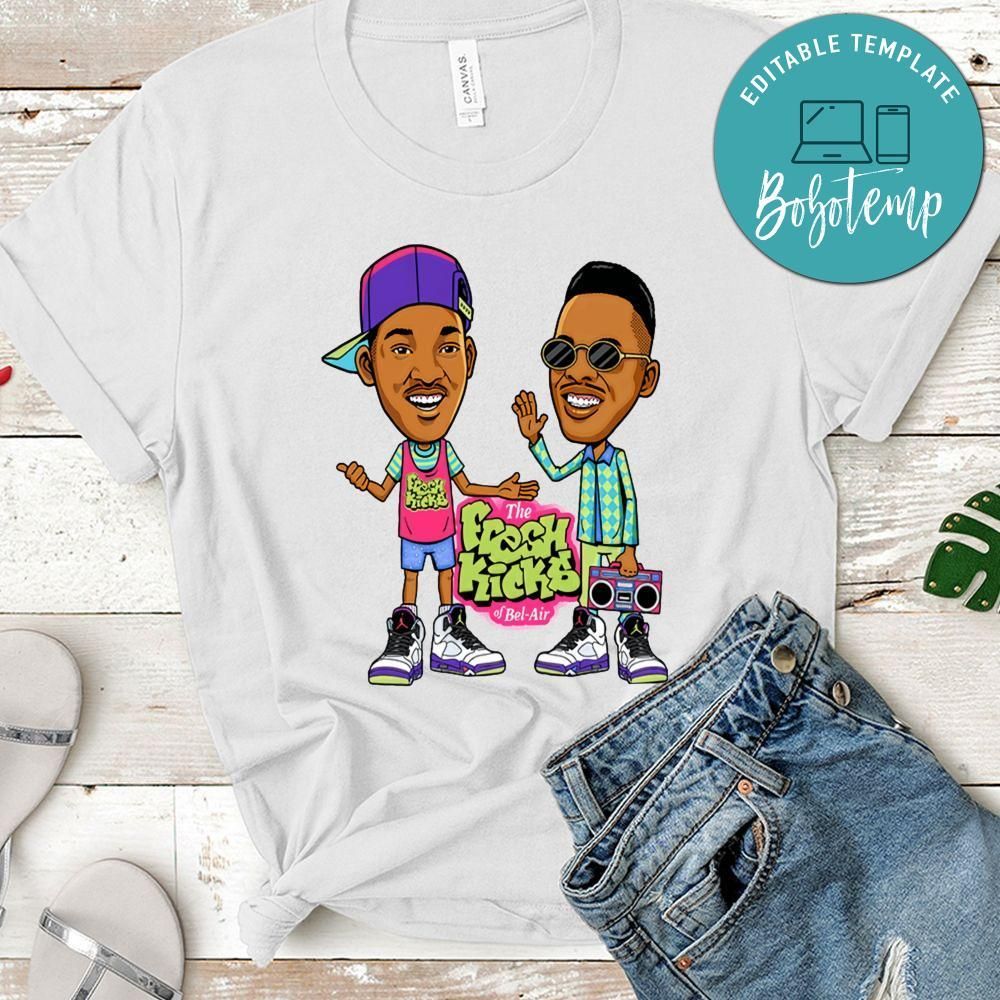 The Fresh Prince Of Bel Air Matching Jordan 5 Sneaker PNG file template