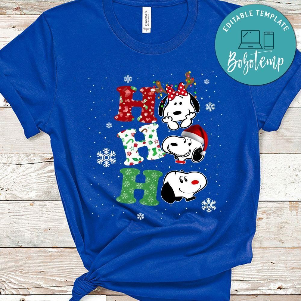 HO HO HO Snoopy Christmas Shirt for Kids