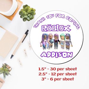 Customized Girl Roblox Printed Happy Birthday Sticker Sheets