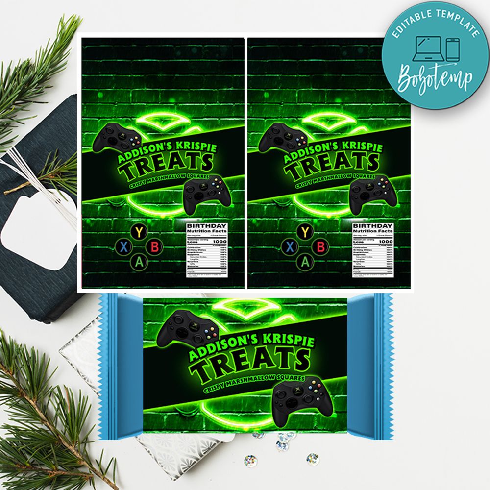 Xbox Game On Rice Krispie Treat Digital File Printable DIY