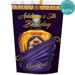 Crown Royal Capri Sun Labels Digital File Printable Instant Download