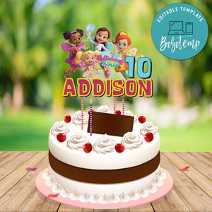 Printable Butterbean's Cafe Birthday Centerpiece Template Instant Download