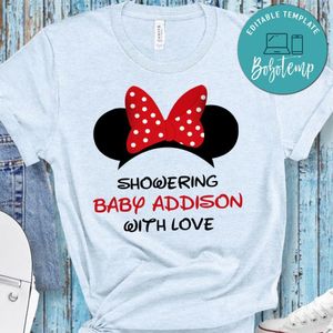 Minnie mouse baby shower PNG file template