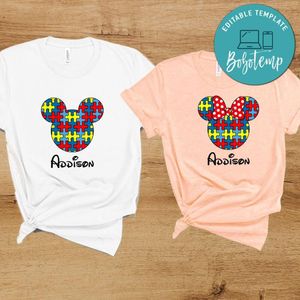 Autism Mickey Head Disney Vacation PNG file template