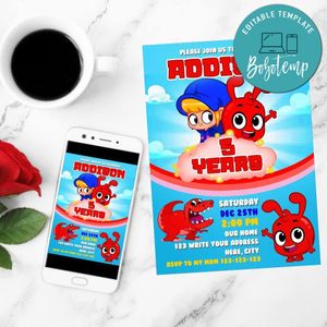 Morphle Invitation Customizable Template Instant Download