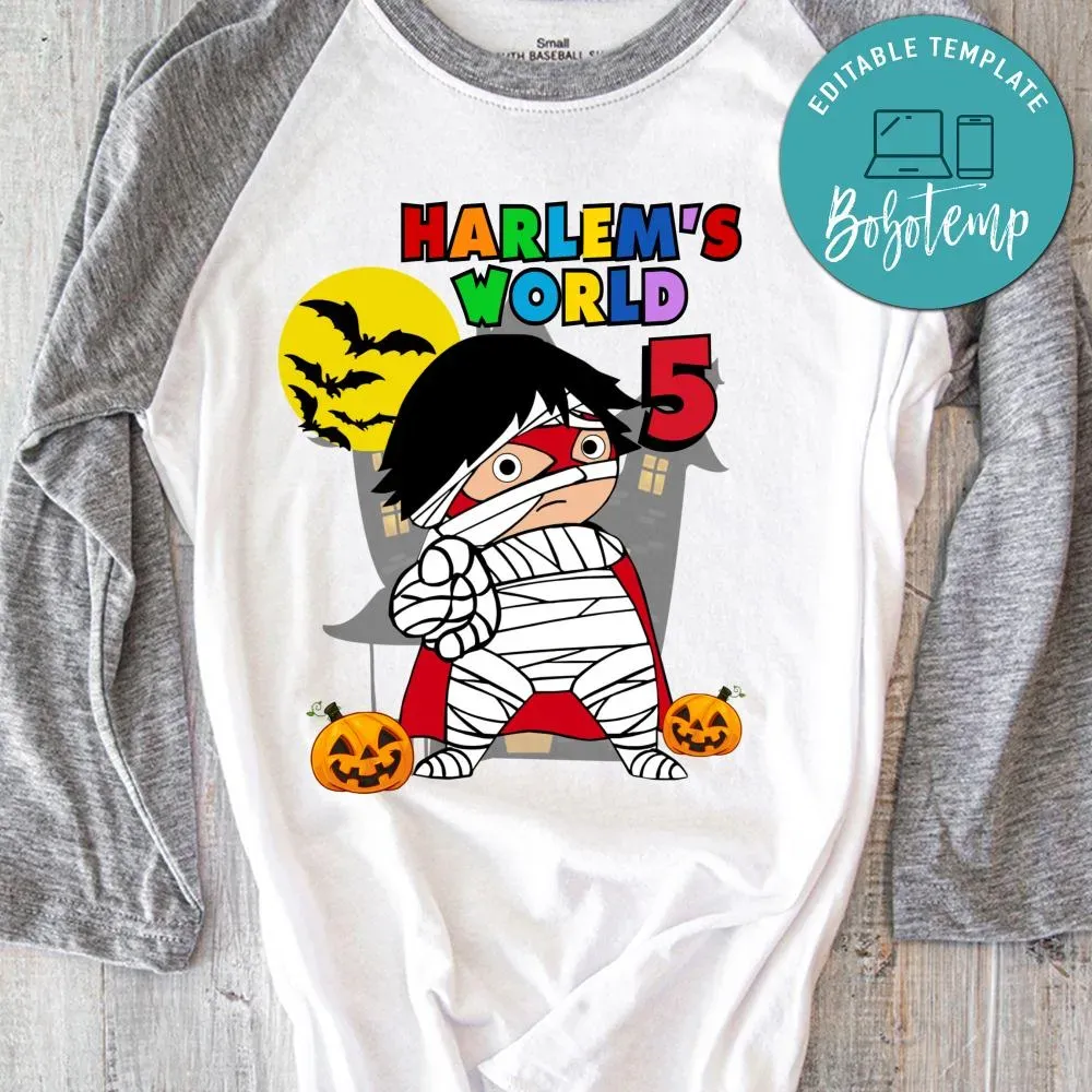 Ryans World Halloween Iron On Transfer Tshirt Printable Diy Bobotemp