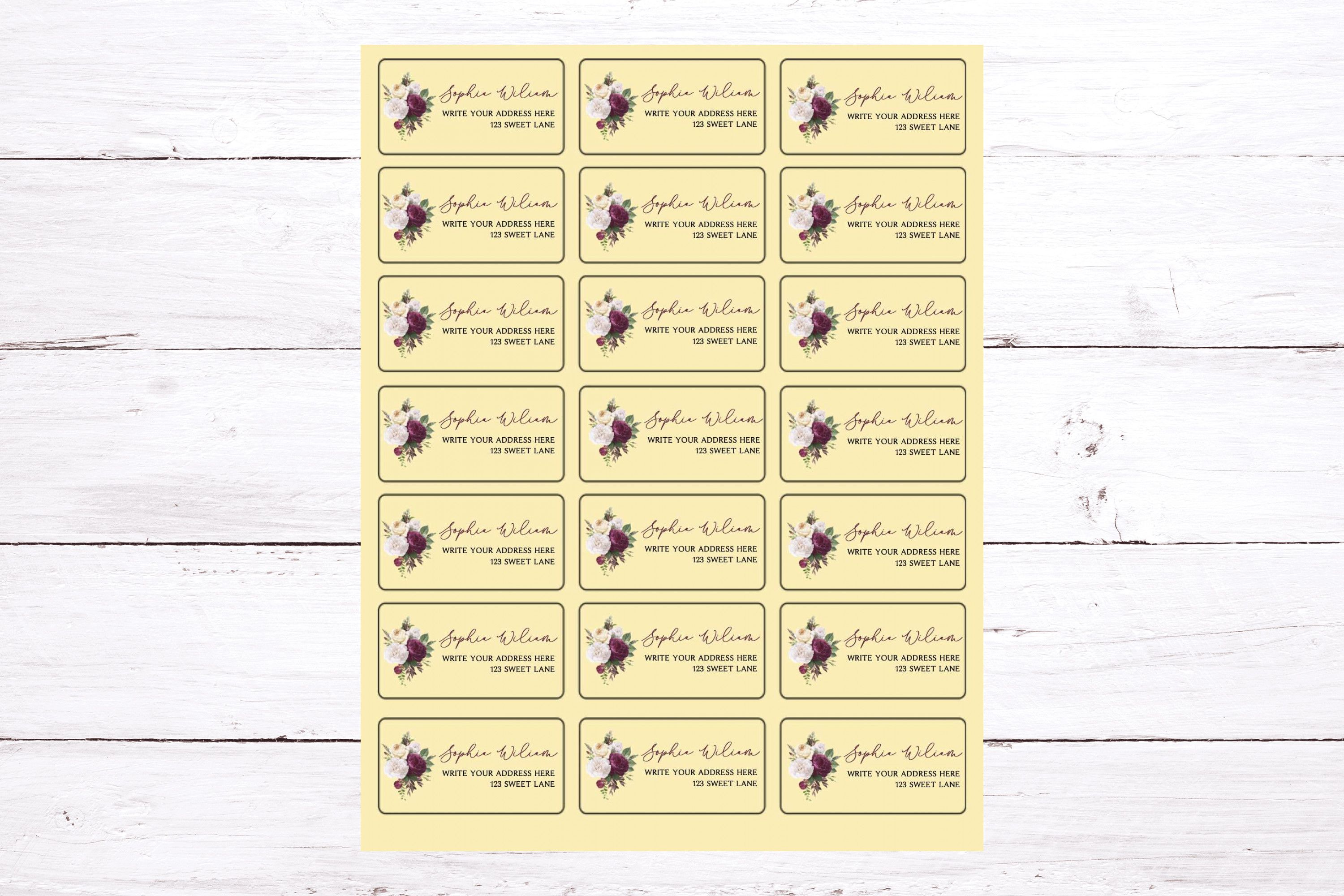 Return Address Label Template | Bobotemp