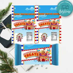 Circus Rice Krispie Treat Digital File Printable Instant Download