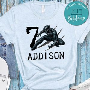 Custom Black Panther 5th Birthday Shirt for Boy