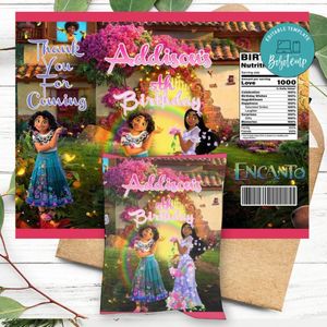 Encanto Birthday Chip Bag Digital File Printable Instant Download